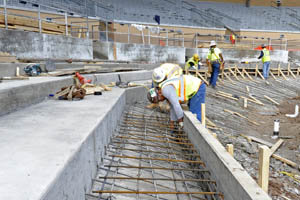 baseball stadium concrete seating