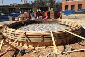 cast in place water fountain