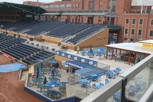 concrete construction at baseball stadium
