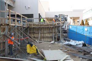 concrete work at hospital building