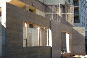 new concrete wall hotel pool